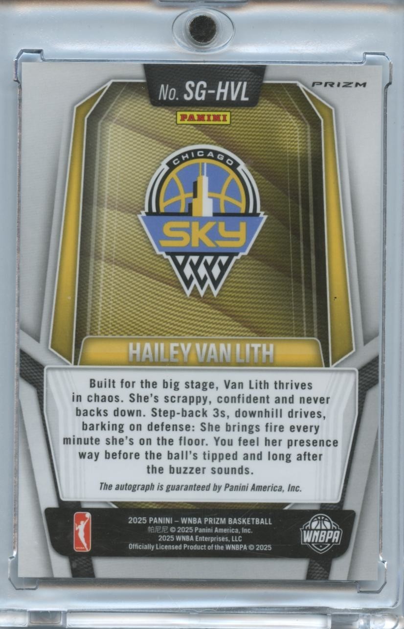 Hailey Van Lith 2025 Prizm WNBA Silver Auto Autograph Rookie RC Chicago Sky