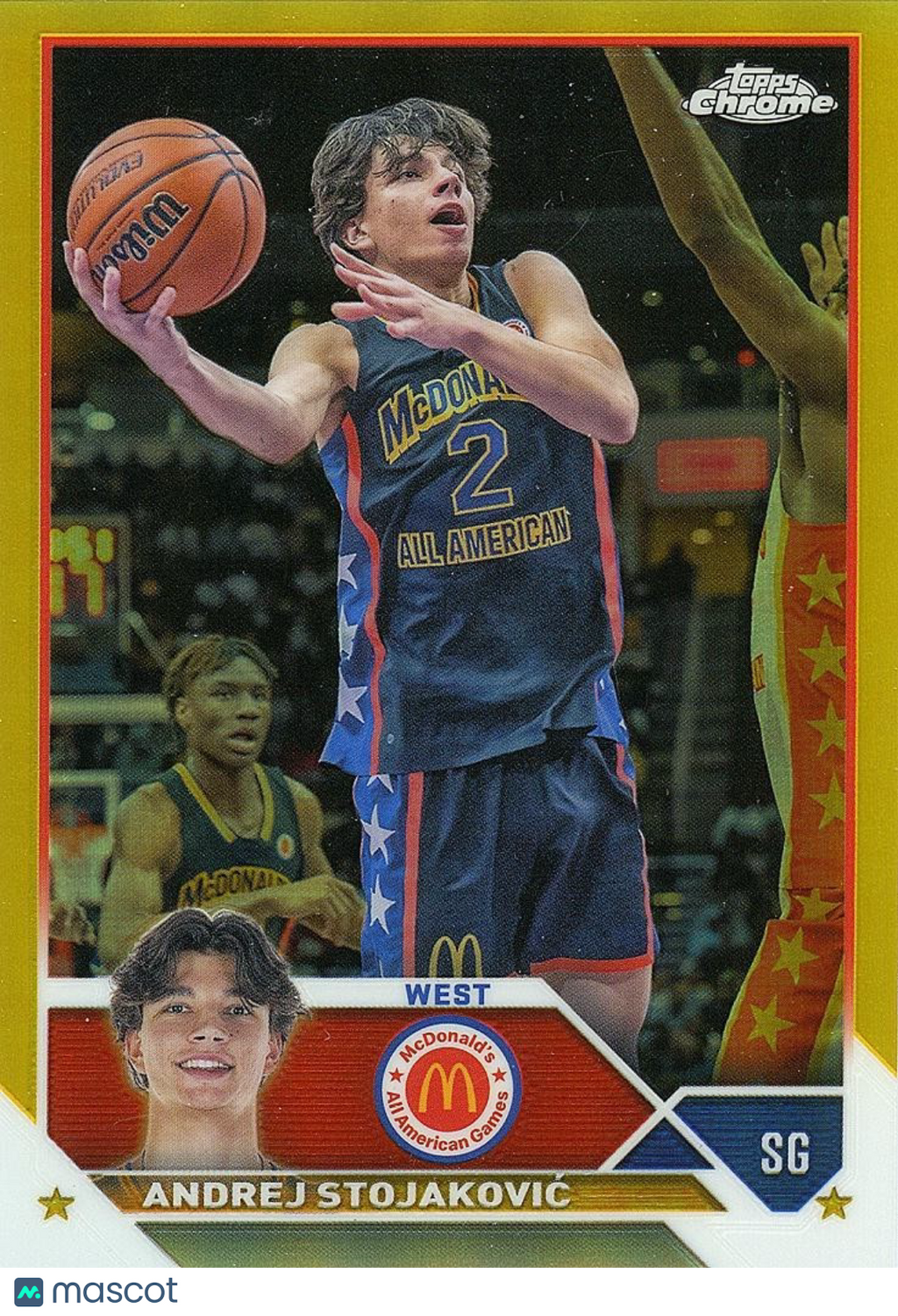 Andrej Stojakovic 2023 Topps Chrome Mcdonalds Gold Refractor 14/50