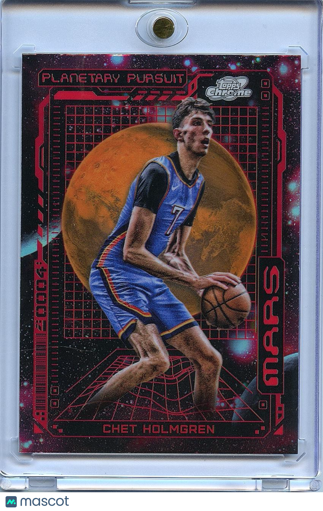 Chet Holmgren 2024 Topps Chrome Cosmic Planetary Pursuit Mars SSP OKC Thunder