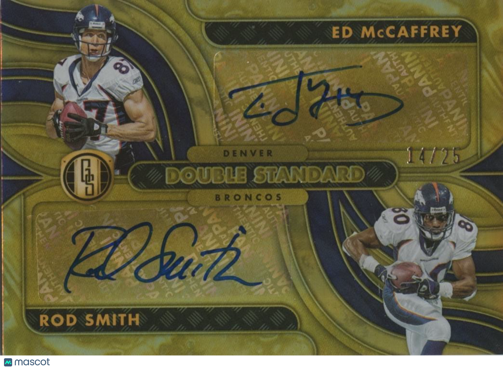Ed Mccaffrey / Rod Smith 2023 Gold Standard Dual Auto Autograph Broncos 14/25