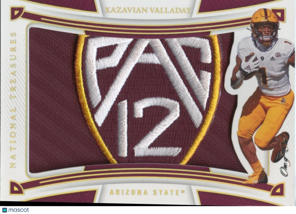 Xazavian Valladay 2023 National Treasures LOGO PATCH RC Arizona State 1/1
