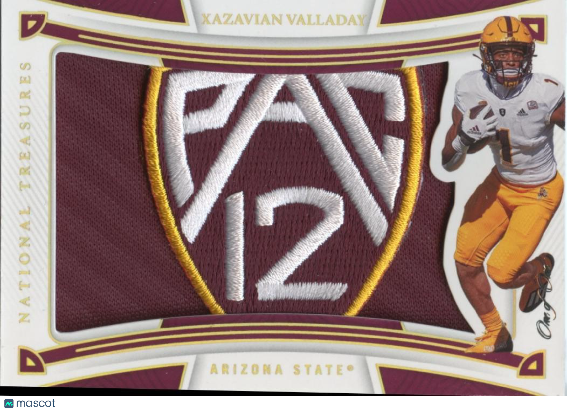 Xazavian Valladay 2023 National Treasures LOGO PATCH RC Arizona State 1/1