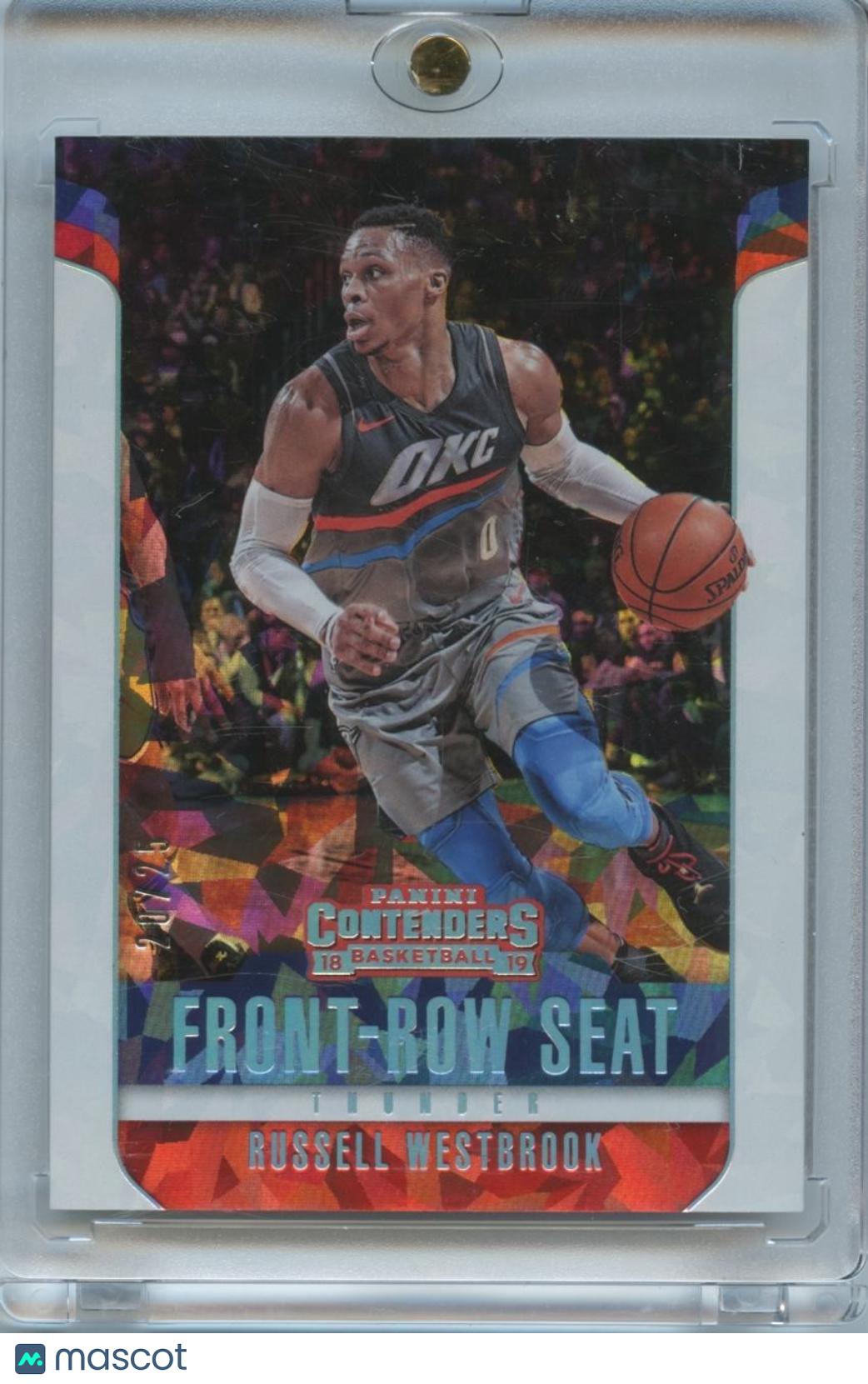 Russell Westbrook 2018-19 Contenders Front-Row Cracked Ice OKC Thunder 20/25