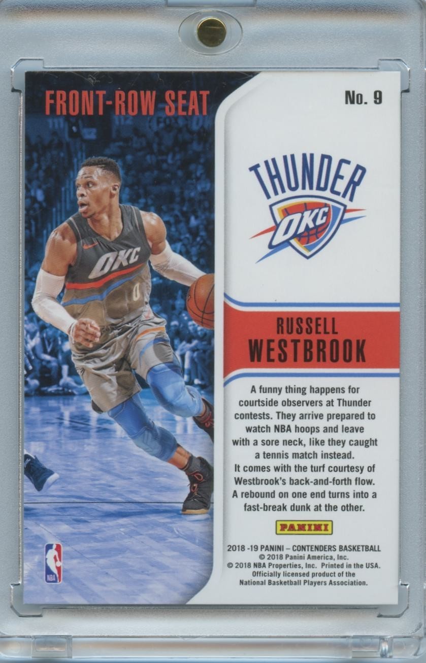 Russell Westbrook 2018-19 Contenders Front-Row Cracked Ice OKC Thunder 20/25