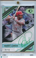 Barry Larkin 2025 Diamond Icons Green Ink Auto Autograph Cincinnati Reds 9/10