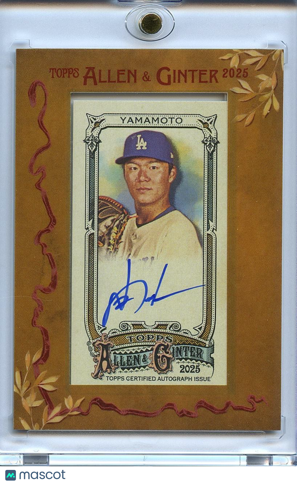 Yoshinobu Yamamoto 2025 Topps Allen & Ginter Auto Autograph Los Angeles Dodgers