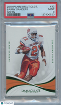 Barry Sanders 2019 Immaculate Emerald Green SSP Oklahoma State OSU 2/5 PSA 9