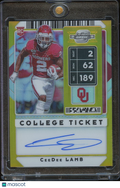 Ceedee Lamb 2020 Contenders Optic GOLD Auto Autograph RC Oklahoma Sooners 4/10