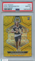 Kool-Aid Mckinstry 2024 Mosaic GOLD Wave Prizm Rookie RC Saints 12/17 PSA 10