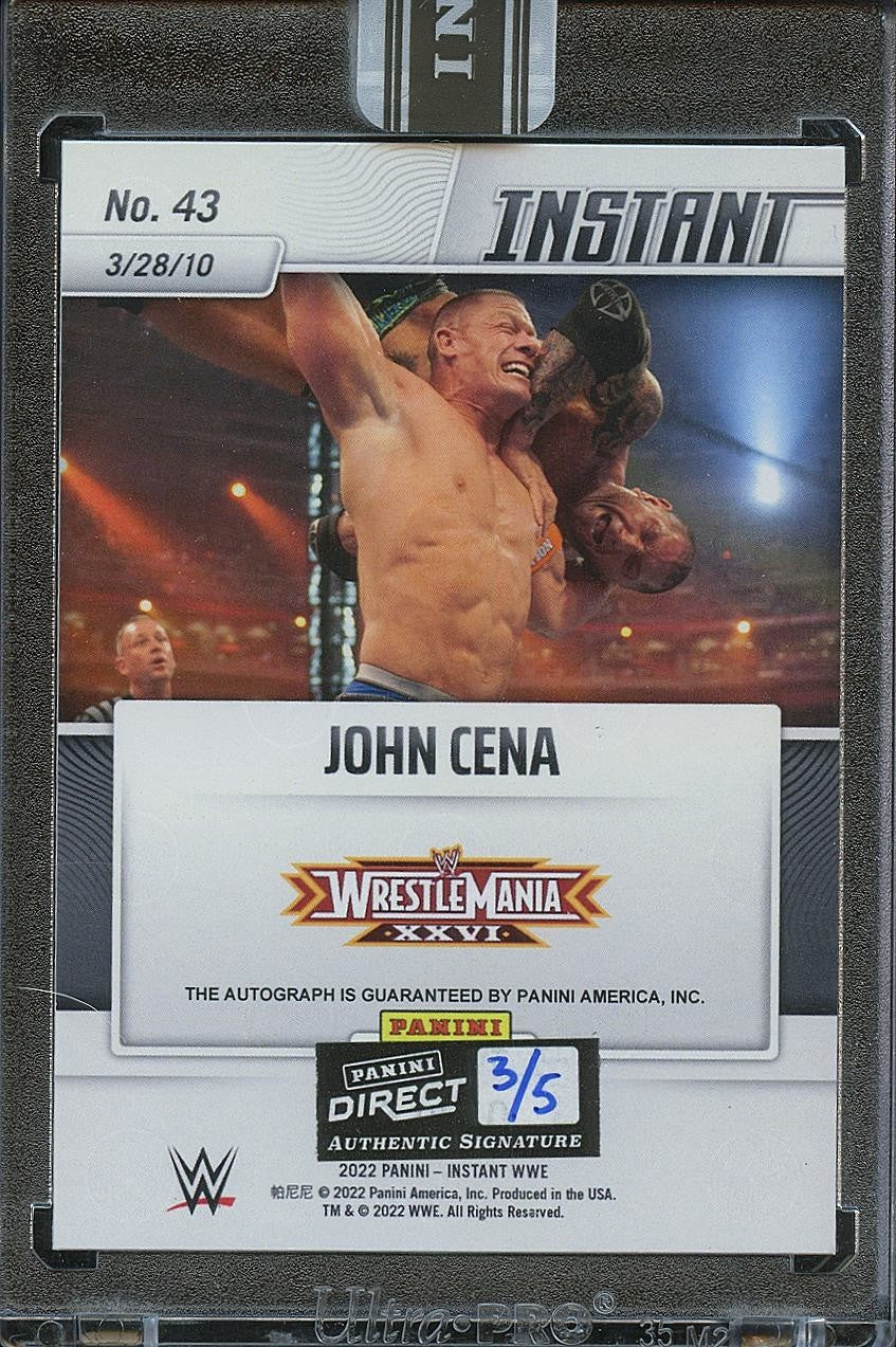 John Cena 2022 Panini Instant WrestleMania Auto Autograph SSP WWE Wrestling 3/5