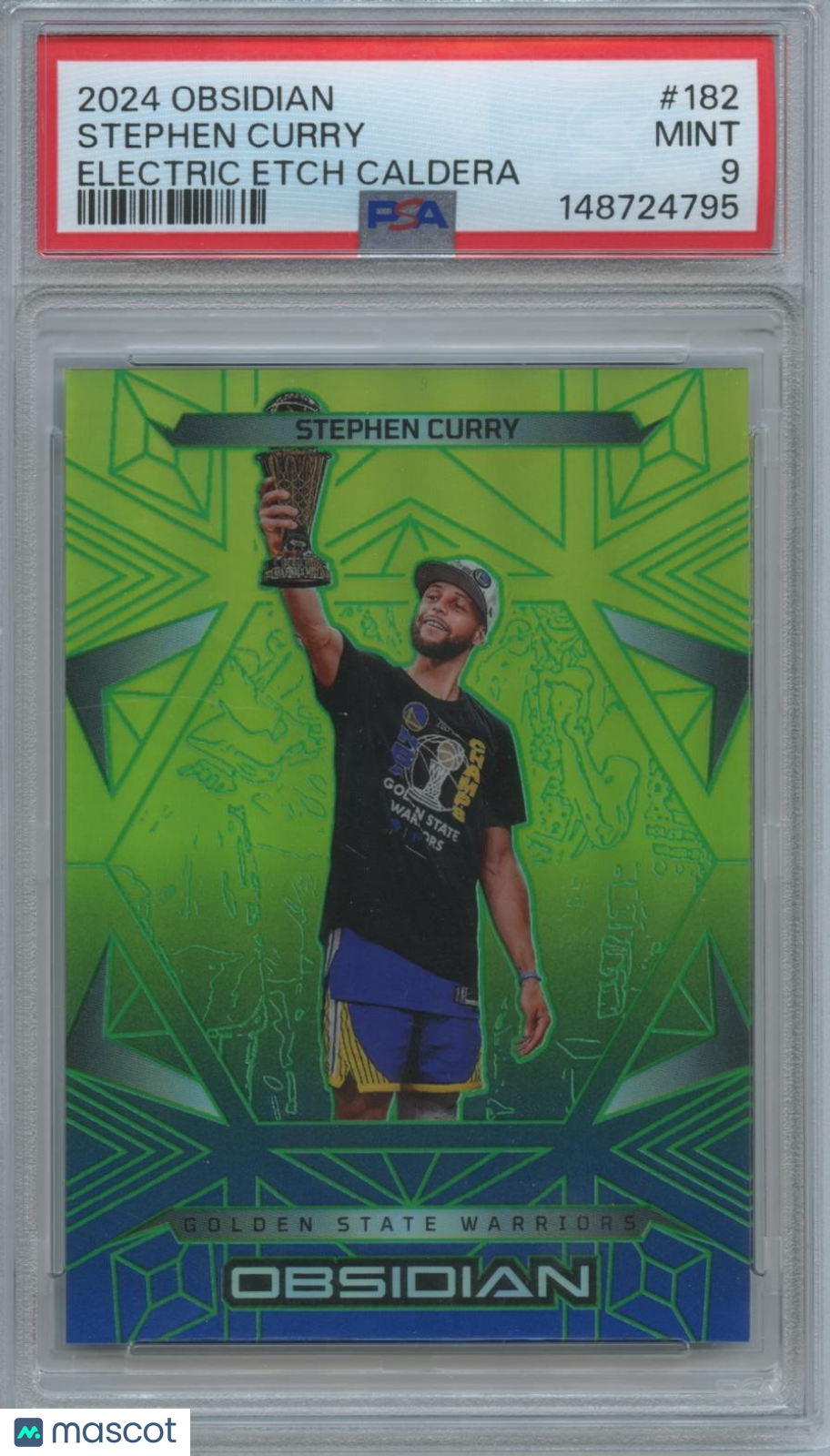 Stephen Curry 2024-25 Obsidian Electric Caldera SSP Golden State Warriors PSA 9
