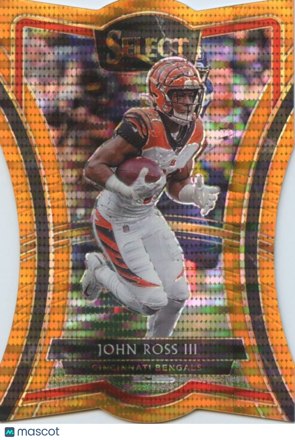 John Ross III 2019 Select Orange Pulsar Prizm SSP Cincinnati Bengals 4/11
