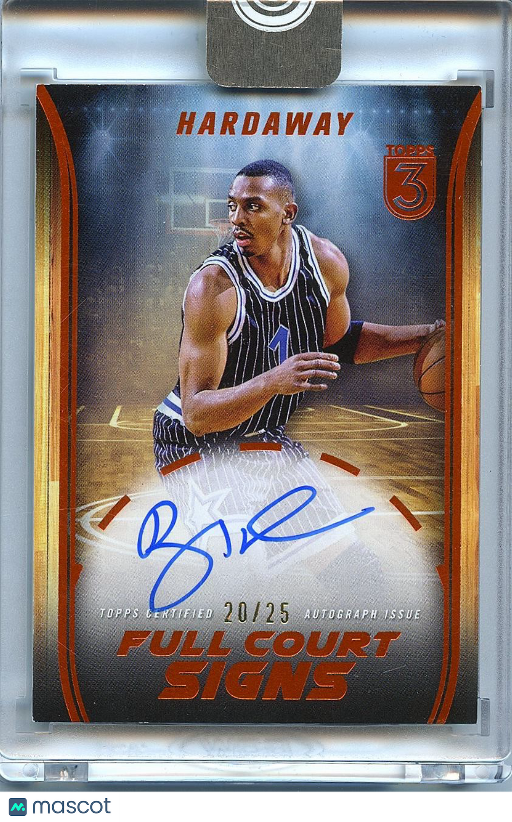 Anfernee Hardaway 2024-25 Topps 3 On Card Auto Autograph Orlando Magic 20/25