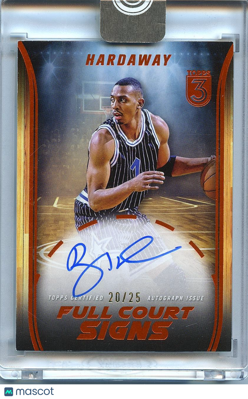 Anfernee Hardaway 2024-25 Topps 3 On Card Auto Autograph Orlando Magic 20/25
