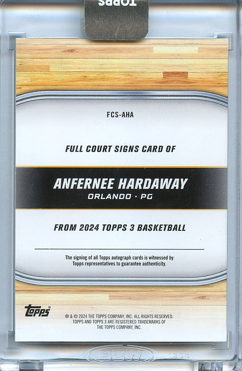 Anfernee Hardaway 2024-25 Topps 3 On Card Auto Autograph Orlando Magic 20/25
