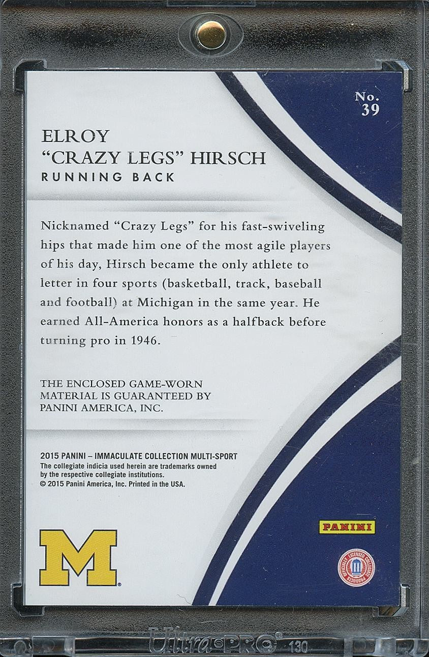 Elroy Hirsch Crazy Legs 2015 Immaculate Game Worn Patch Michigan Wolverines /99