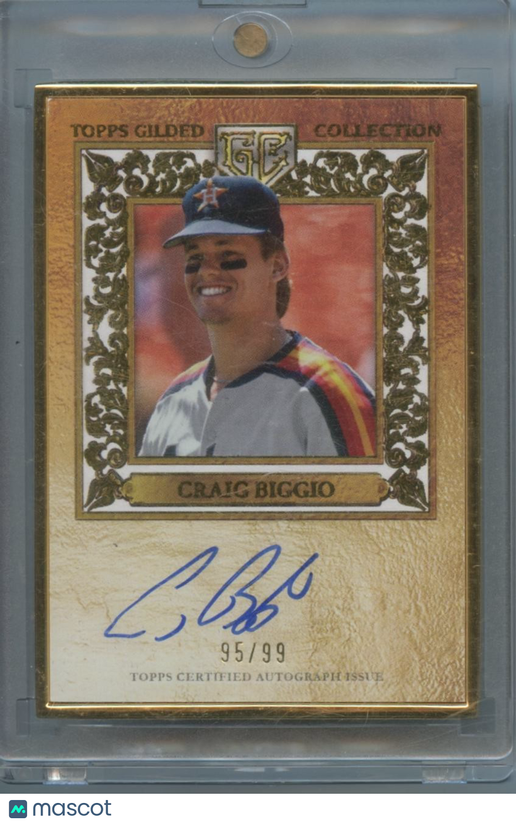 Craig Biggio 2025 Gilded Gold Framed Auto Autograph Houston Astros 95/99