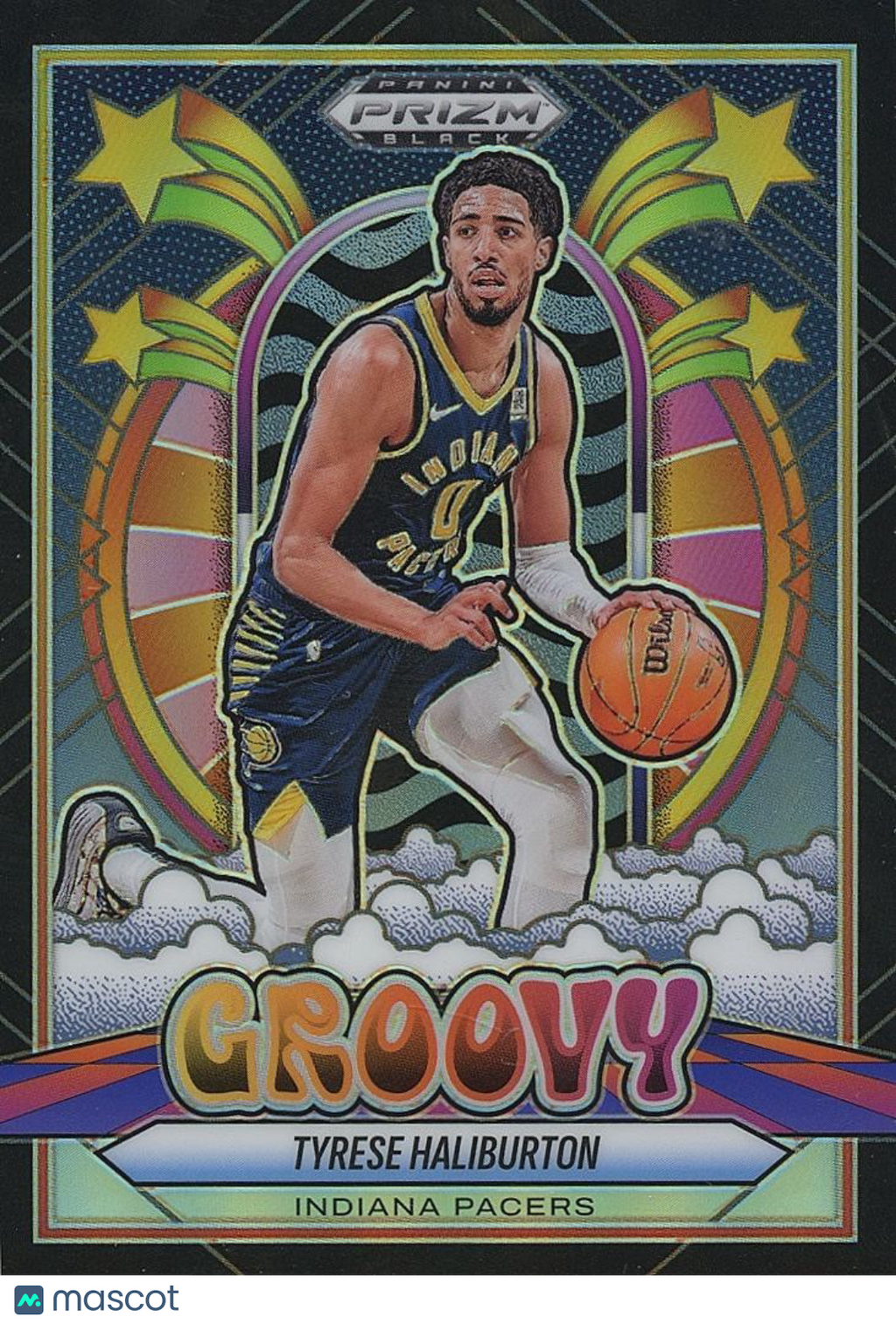 Tyrese Haliburton 2024-25 Prizm Black GROOVY SSP CASE HIT Indiana Pacers #20