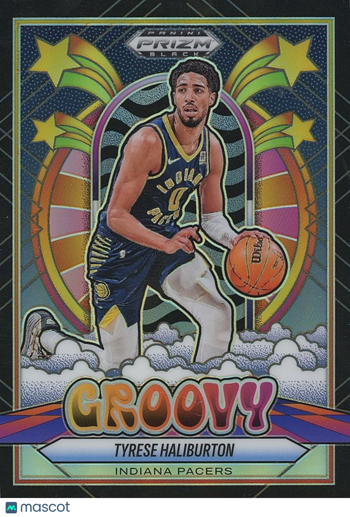 Tyrese Haliburton 2024-25 Prizm Black GROOVY SSP CASE HIT Indiana Pacers #20