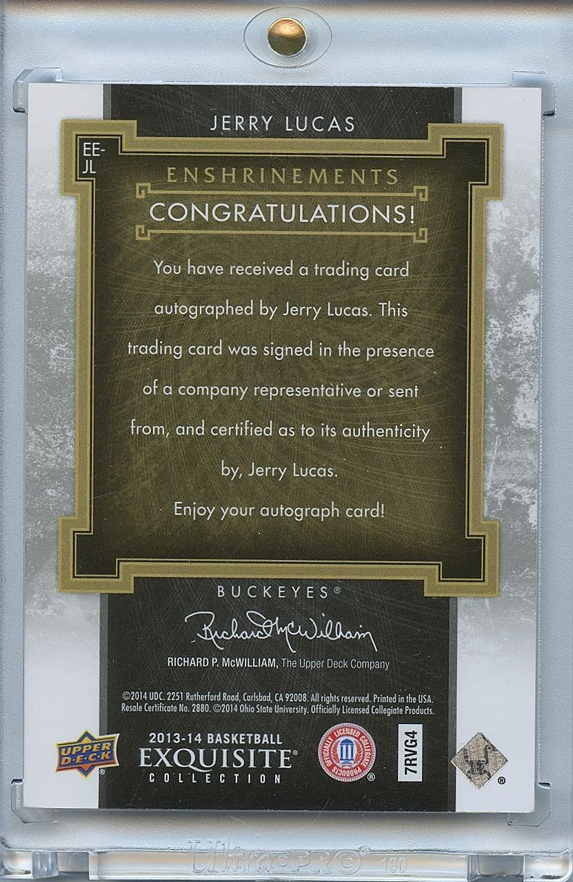 Jerry Lucas 2013-14 Upper Deck Exquisite Auto Autograph Ohio State Buckeyes /60
