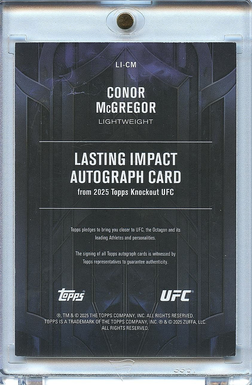 Conor Mcgregor 2025 Topps Knockout On Card Auto Autograph UFC MMA 11/49