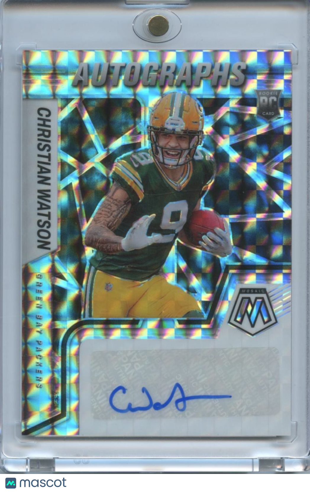 Christian Watson 2022 Mosaic Auto Autograph Rookie RC Green Bay Packers
