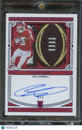 Ceedee Lamb 2020 National Treasures Auto Autograph LOGO Patch RC OU Sooners 1/5