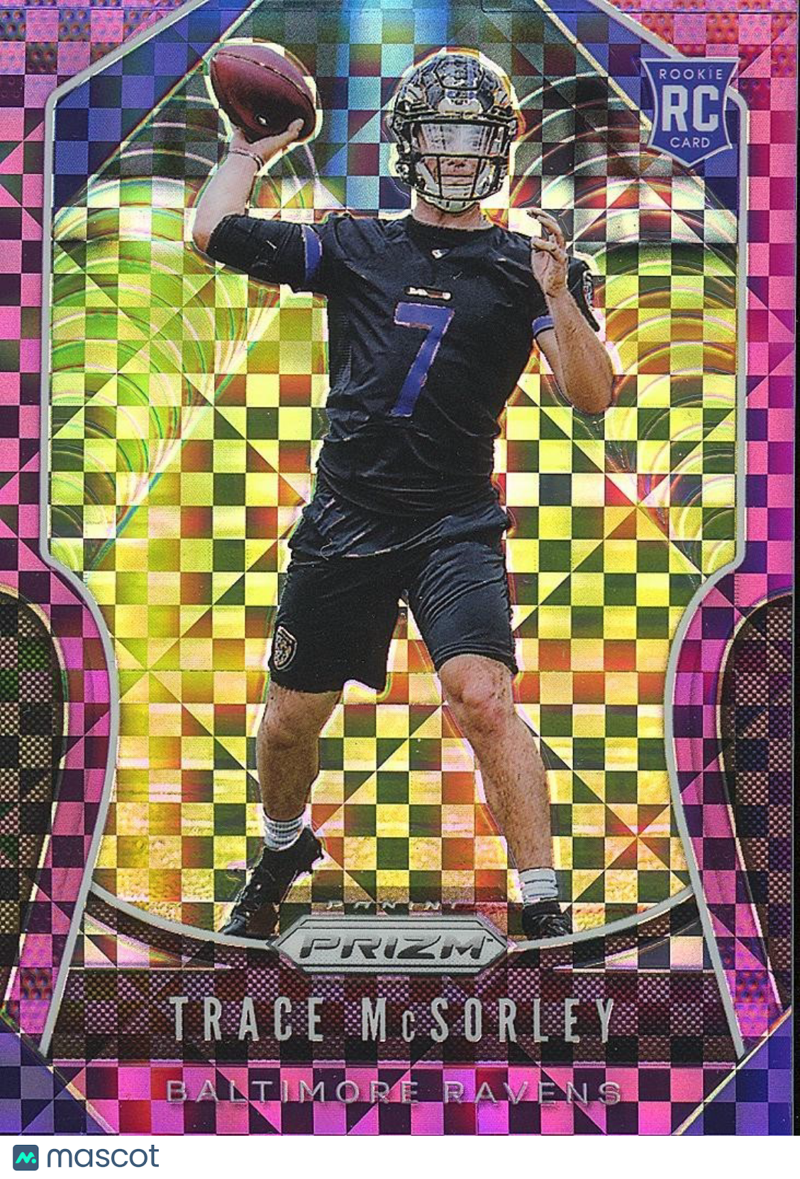 Trace Mcsorley 2019 Prizm Purple Power Rookie RC Baltimore Ravens 33/49 #309
