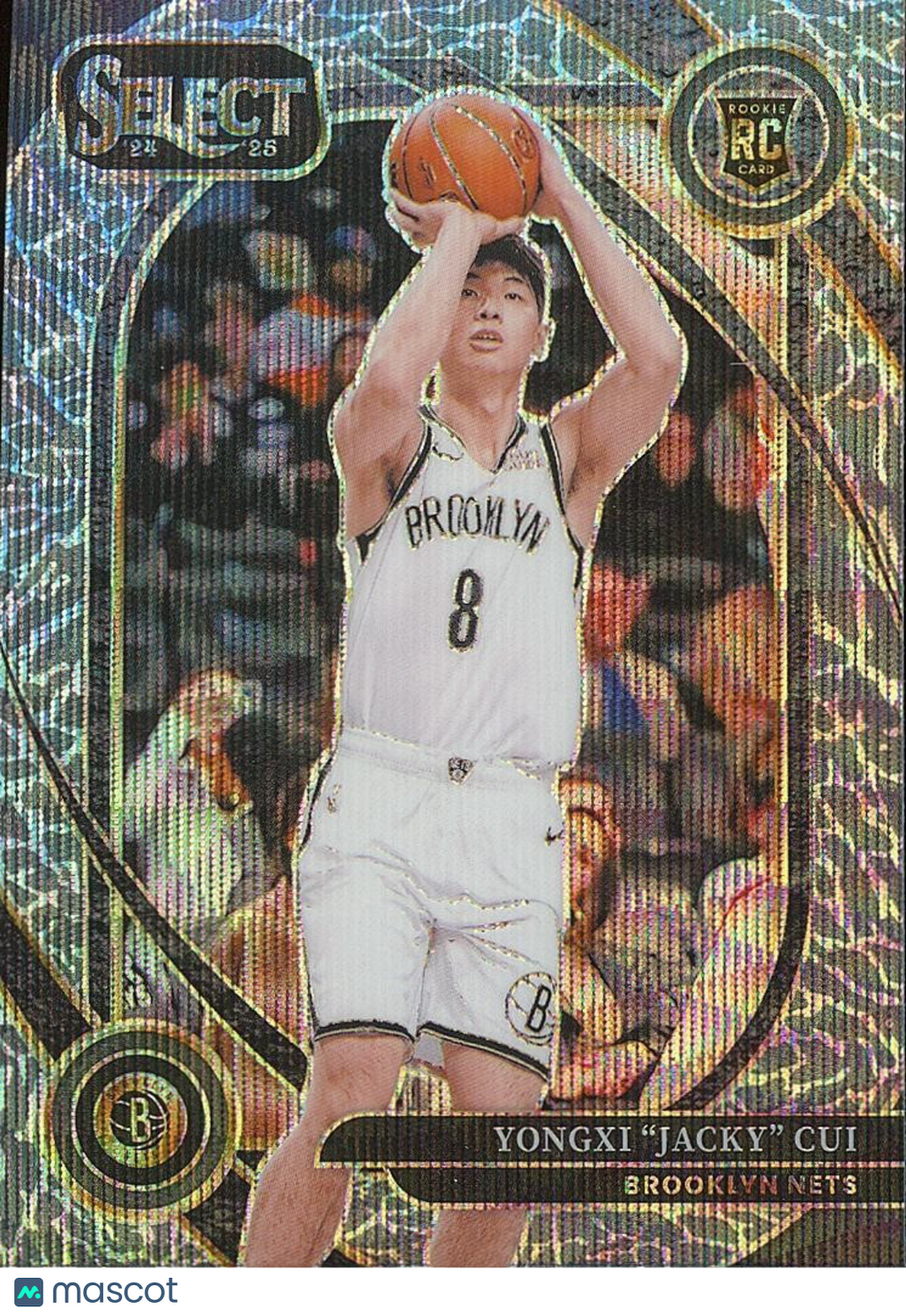 Yongxi Jacky Cui 2024-25 Select Courtside Elephant Prizm SSP RC Rookie Nets
