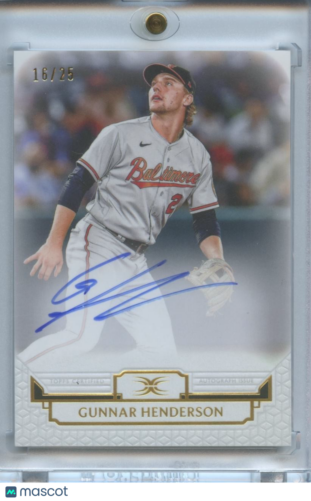 Gunnar Henderson 2024 Definitive On Card Auto Autograph Baltimore Orioles 16/25