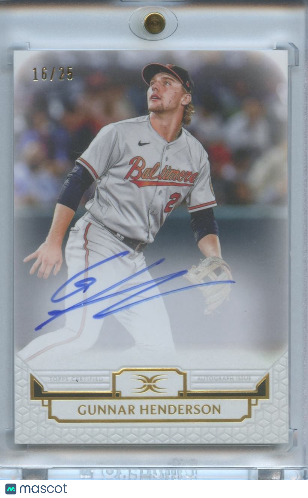 Gunnar Henderson 2024 Definitive On Card Auto Autograph Baltimore Orioles 16/25