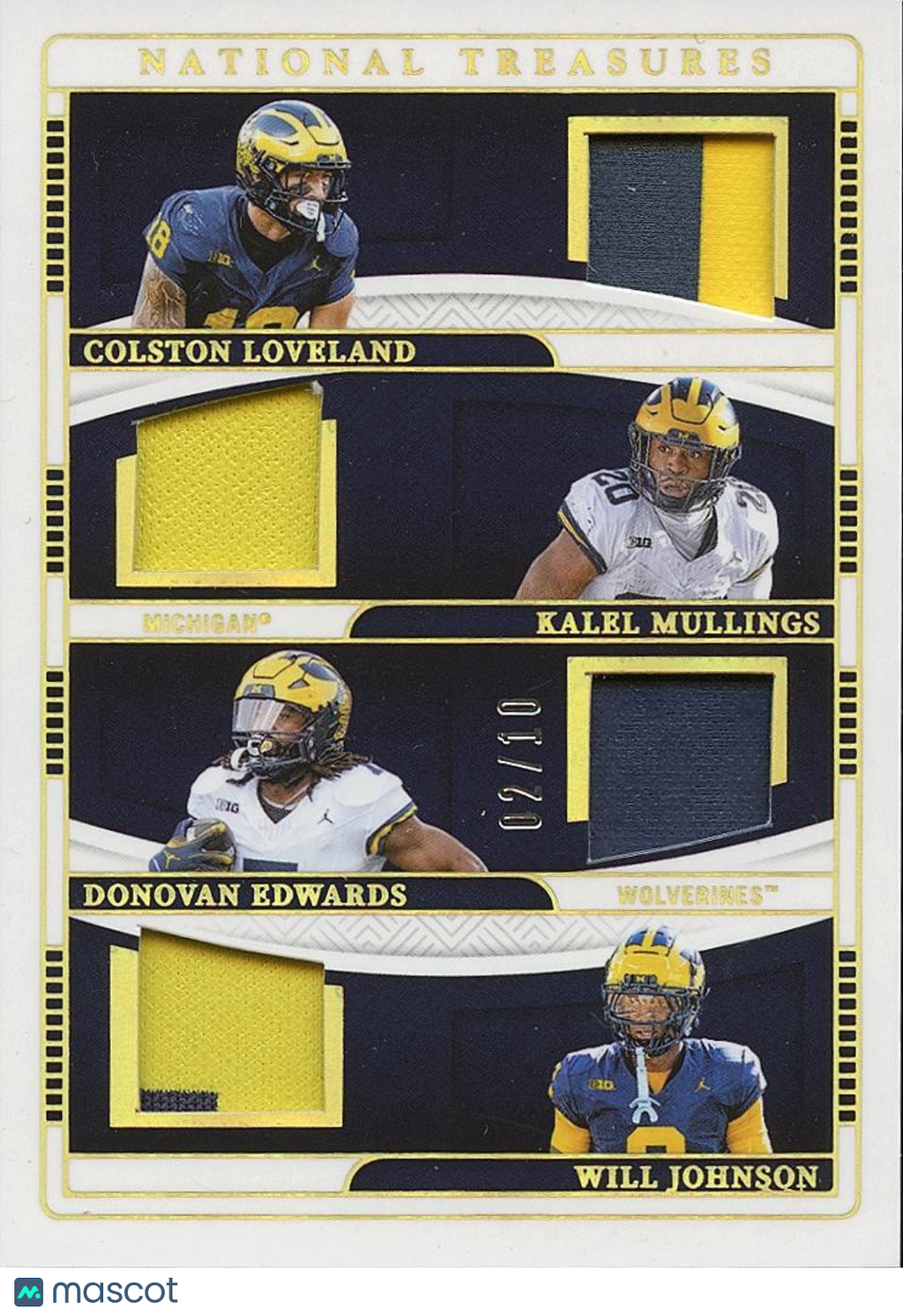 Colston Loveland / Mullings Edwards Johnson 2025 NT Quad Patch Michigan 2/10