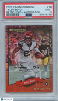 Tyler Boyd 2020 Donruss Retro Auto Autograph Cincinnati Bengals 21/25 PSA 9