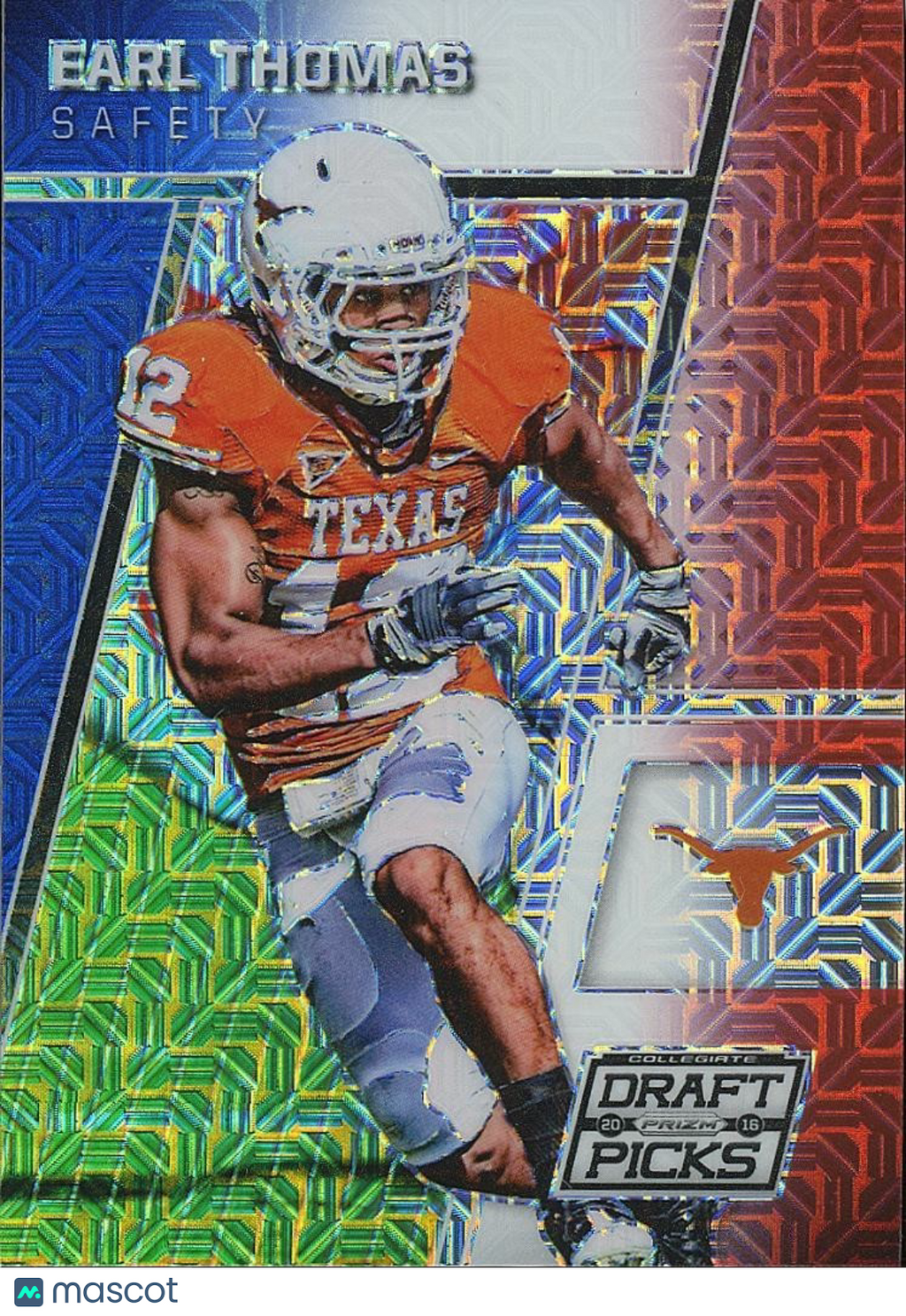 Earl Thomas 2016 Prizm Draft Red White & Blue Prizm Texas Longhorns 17/25