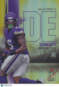 Dallas Turner 2025 Topps Signature Class GOLD SSP Rookie RC Vikings 9/10