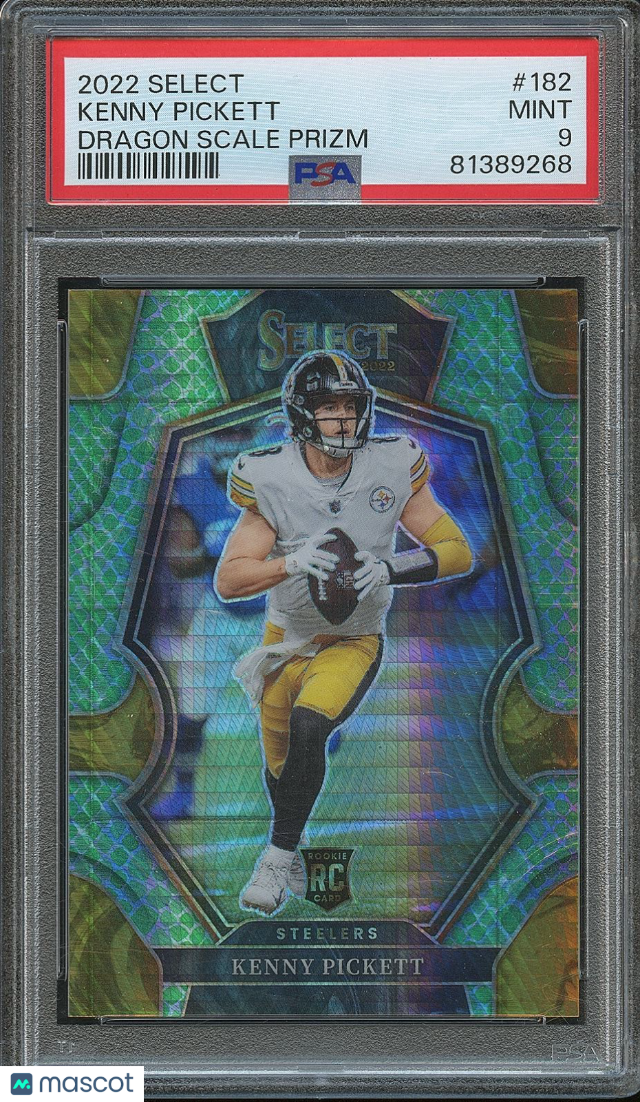 Kenny Pickett 2022 Select Dragon Scale Rookie RC Pittsburgh Steelers 67/89 PSA 9