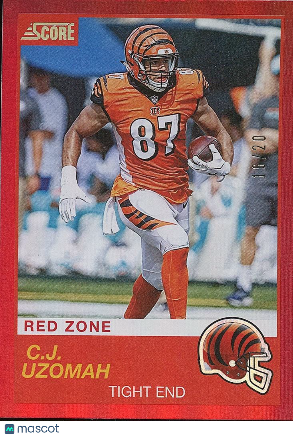 C.J. Uzomah 2019 Score Red Zone SSP SHORTPRINT Cincinnati Bengals 16/20