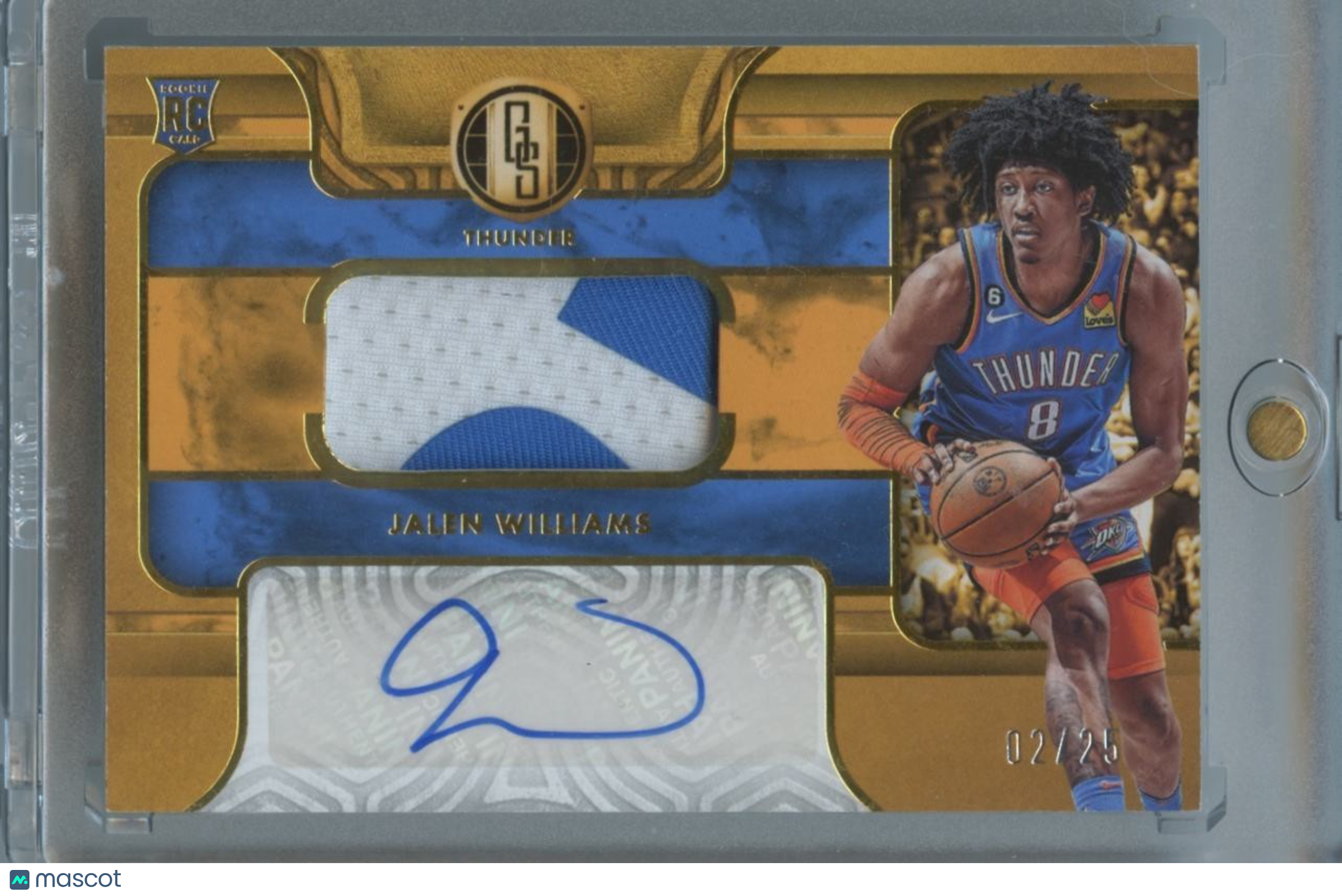 Jalen Williams 2022-23 Gold Standard Auto Autograph Patch RC OKC Thunder 2/25