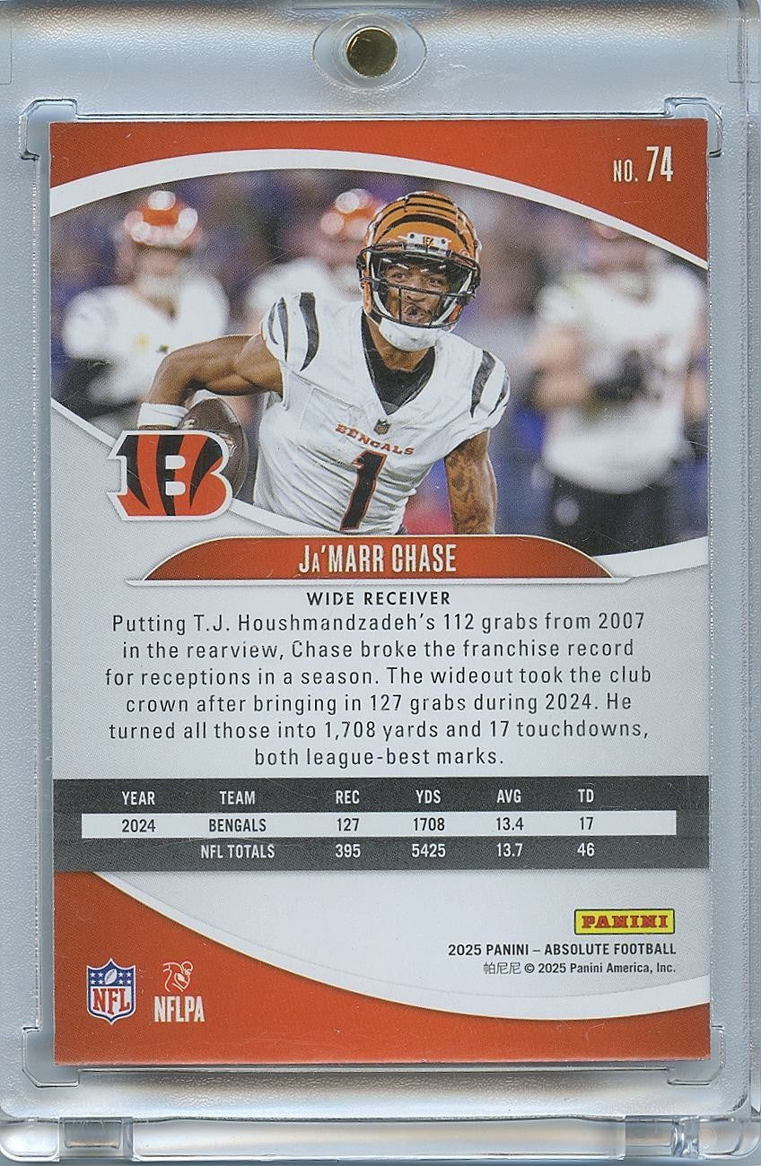 Ja'Marr Chase 2025 Absolute Purple SSP Cincinnati Bengals #74 11/19