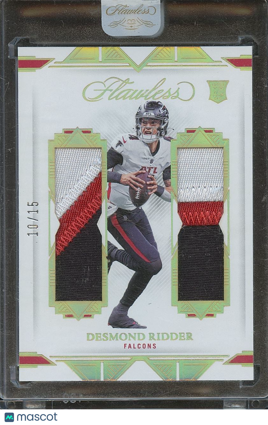 Desmond Ridder 2022 Flawless GOLD Patch RC Rookie Atlanta Falcons 10/15
