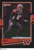 Geno Atkins 2020 Donruss Black Press Proof SSP Cincinnati Bengals 8/10