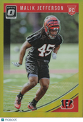 Malik Jefferson 2018 Optic GOLD Prizm SSP Rookie RC Cincinnati Bengals 4/10