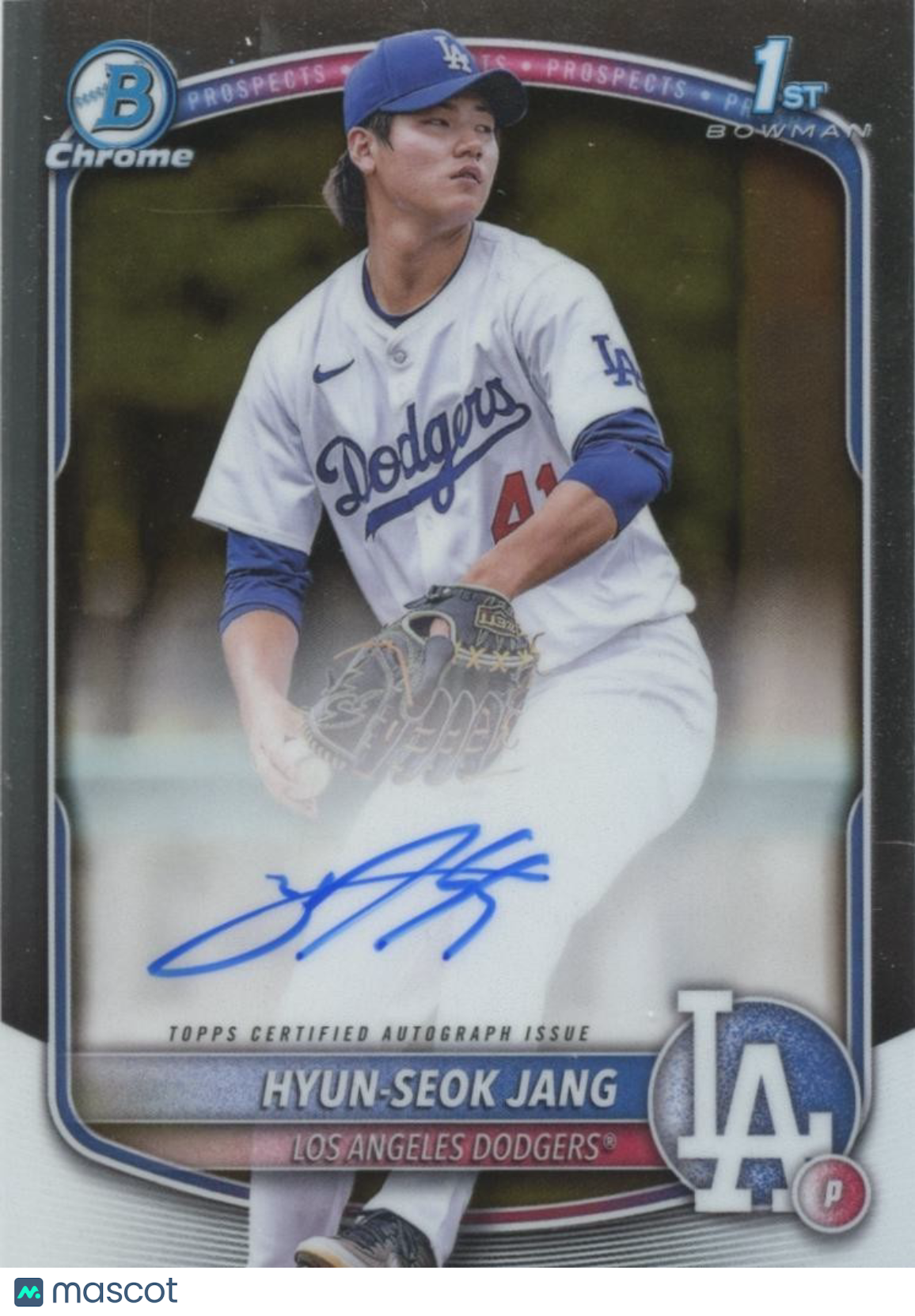 Hyun-Seok Jang 2025 Bowman Chrome 1st Auto Autograph RC Los Angeles Dodgers