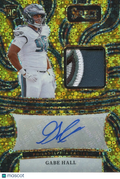 Gabe Hall 2024 Select GOLD Auto Autograph Logo Patch RC Philadelphia Eagles 2/10