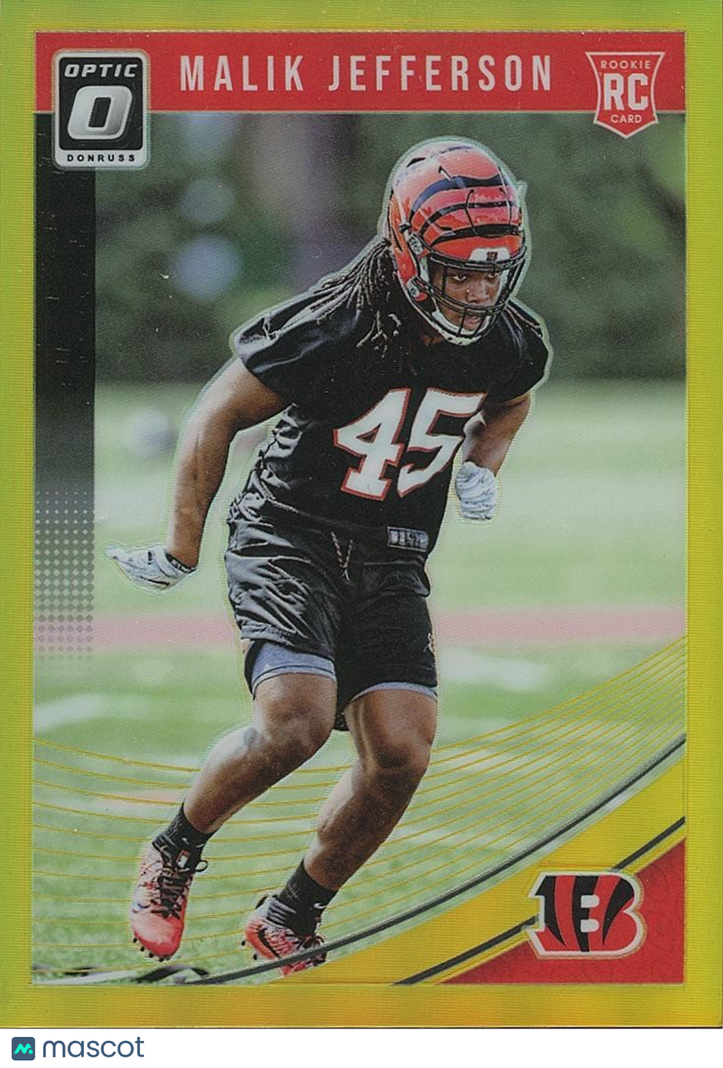 Malik Jefferson 2018 Optic GOLD Prizm SSP Rookie RC Cincinnati Bengals 8/10