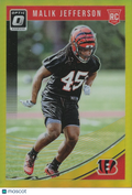 Malik Jefferson 2018 Optic GOLD Prizm SSP Rookie RC Cincinnati Bengals 8/10