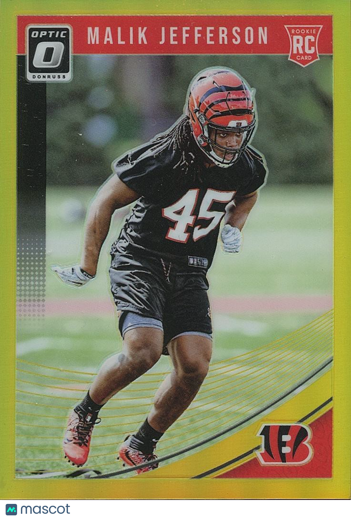 Malik Jefferson 2018 Optic GOLD Prizm SSP Rookie RC Cincinnati Bengals 8/10
