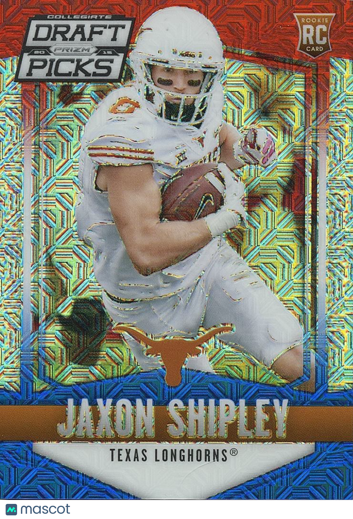 Jaxon Shipley 2015 Prizm Draft Red White & Blue Prizm RC JERSEY # Longhorns 8/25