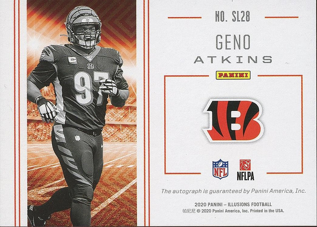 Geno Atkins 2020 Illusions Stadium Auto Autograph Cincinnati Bengals 3/25