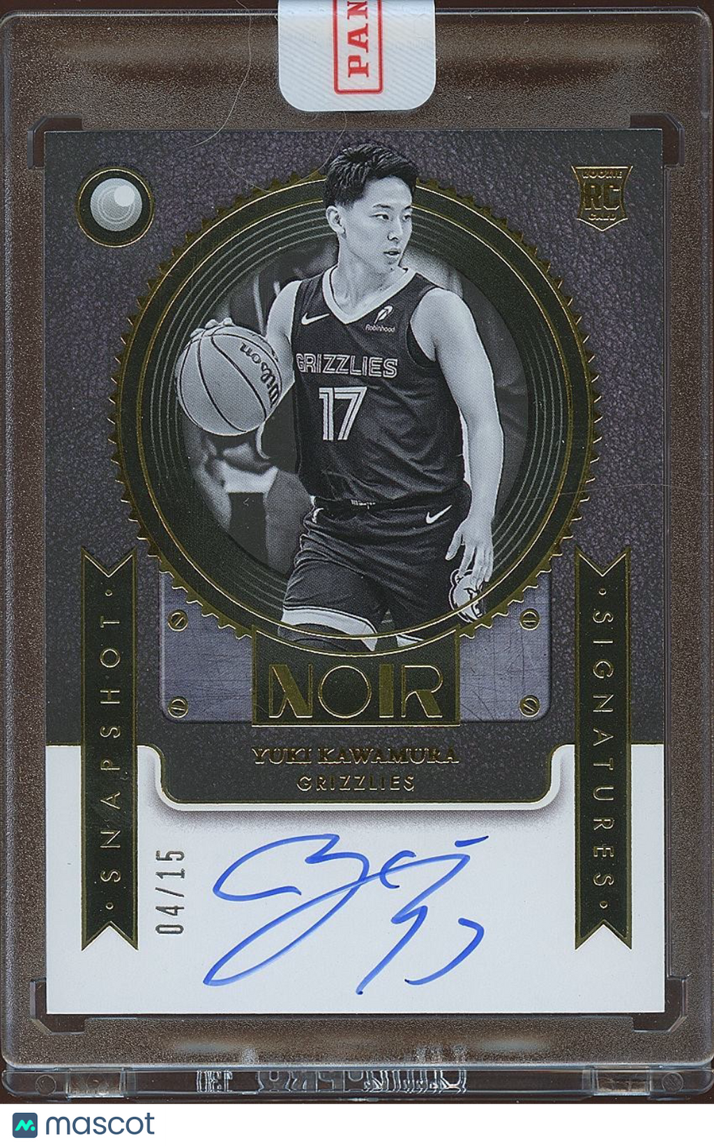 Yuki Kawamura 2024-25 NOIR Auto Autograph RC Memphis Grizzlies 4/15